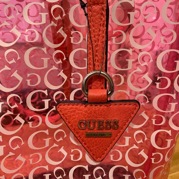 vintage guess pink tote bag - Picture 2 of 3